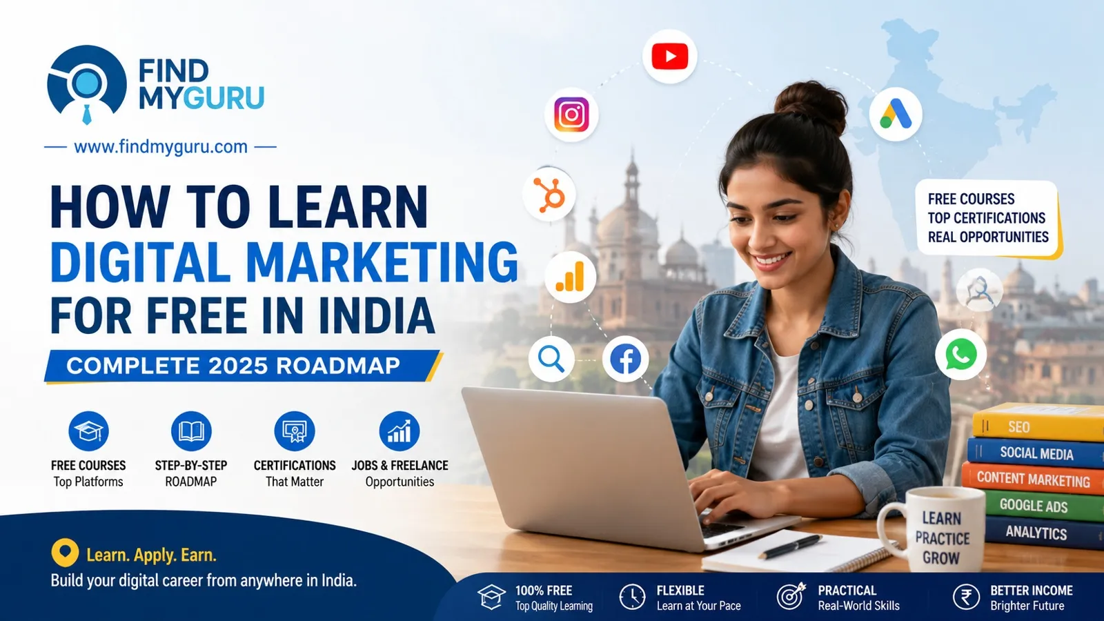How to Learn Digital Marketing for Free in India: Complete 2026 Roadmap
