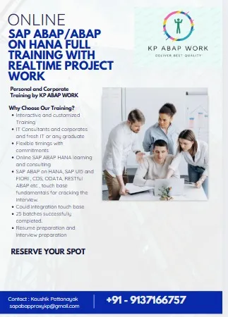 SAP ABAP Real Time Projects and Interview Prepare