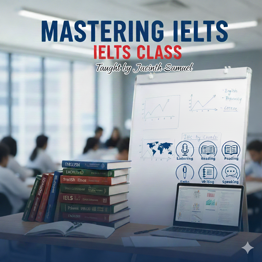 IELTS Academic & General Training Course – Online Exam-Focused Coaching  by Jacinth Samuel