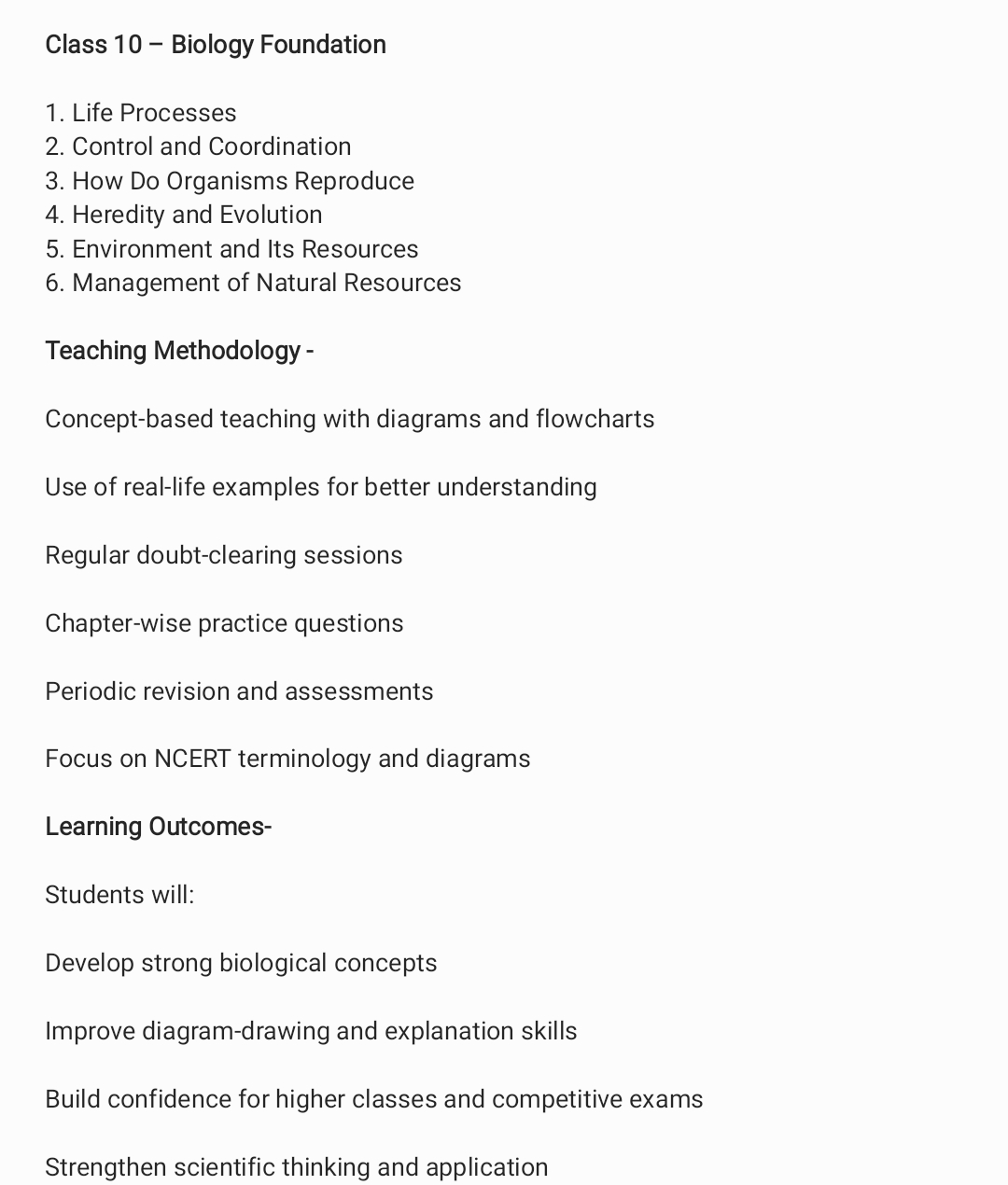 CBSE Biology Foundation Course for Classes 8–10 & NEET Basics by RITU SINGH