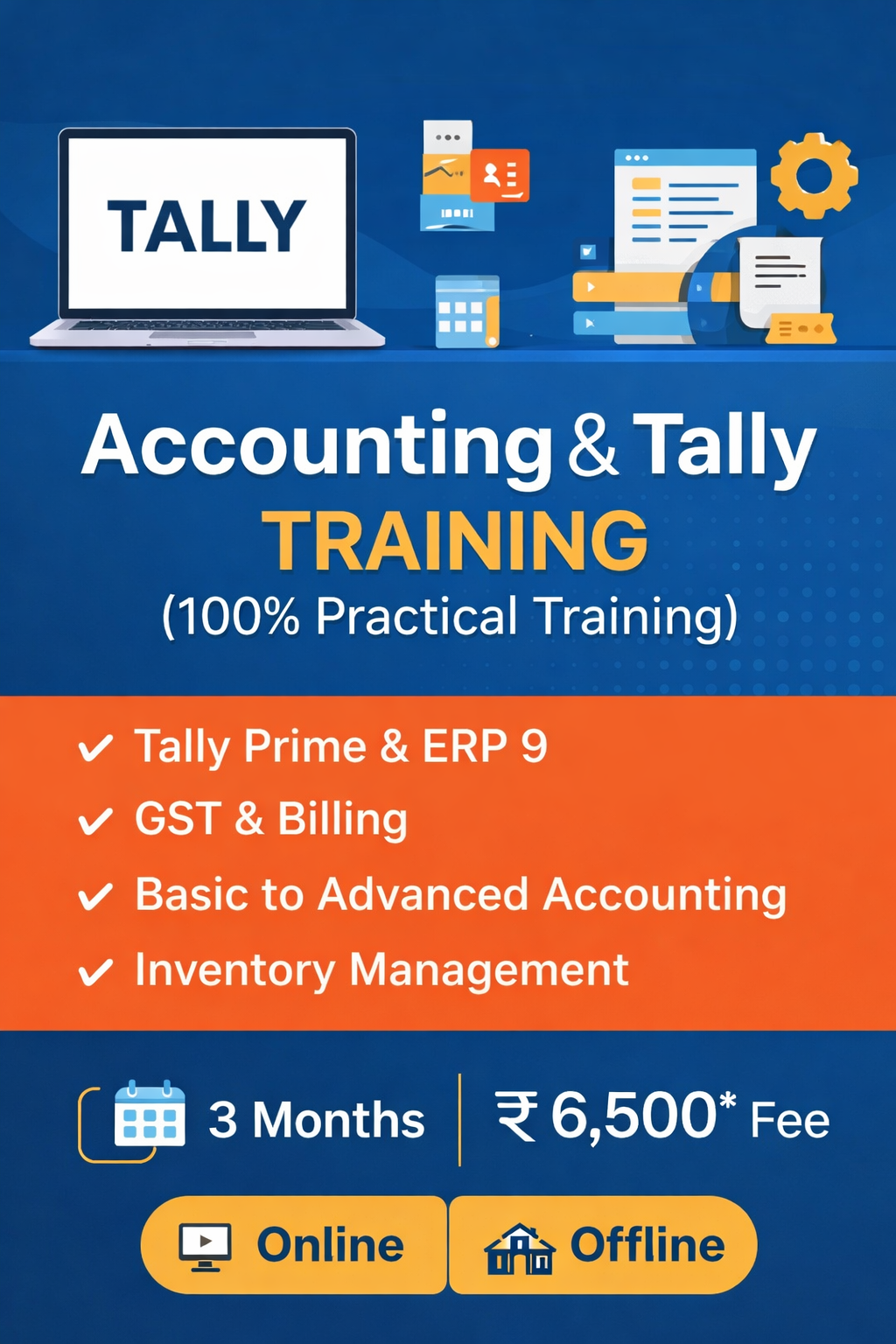 Tally & Accounting Training (Practical Based) Classes by Ram Awasthi