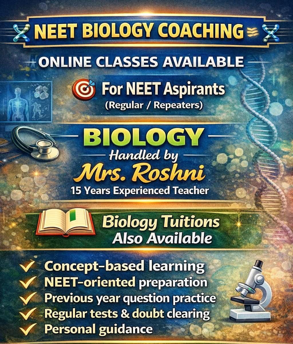 NEET Biology Course by Roshini Subhash