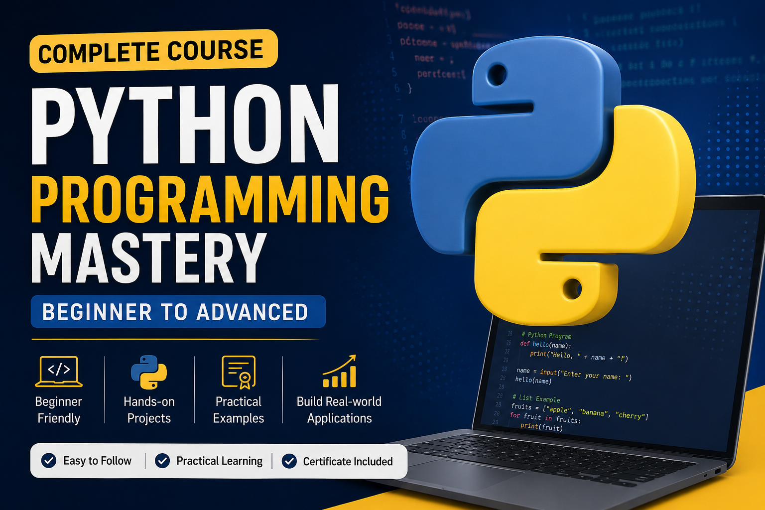 Python Programming Mastery: Beginner to Advanced