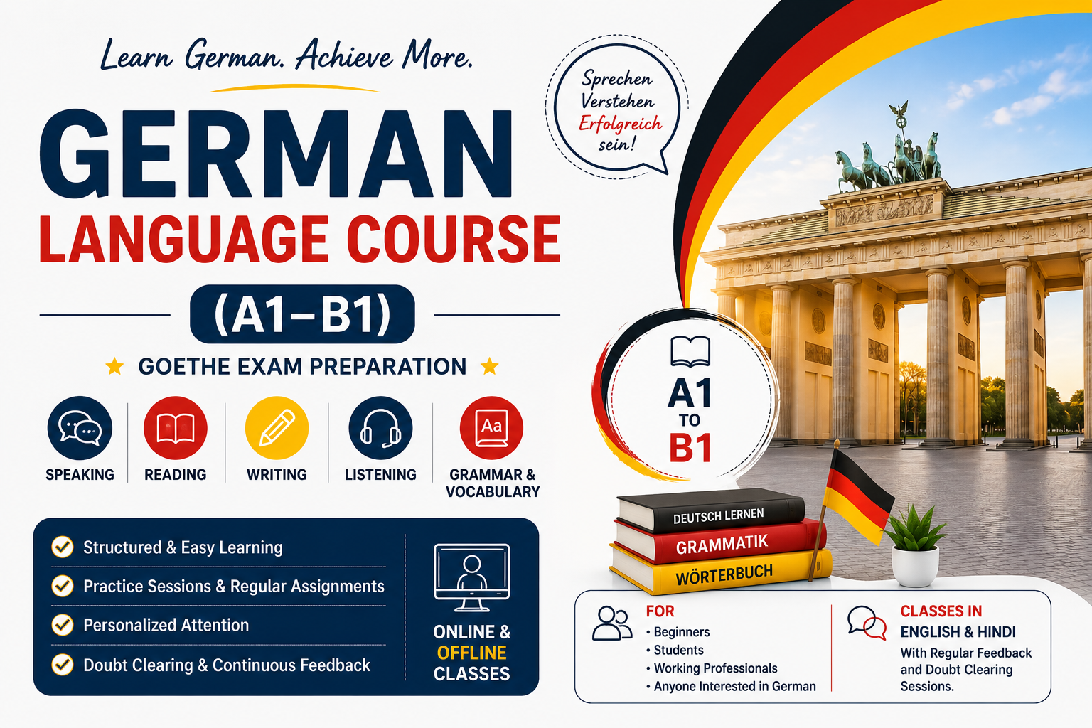 German Language Course (A1- B1)