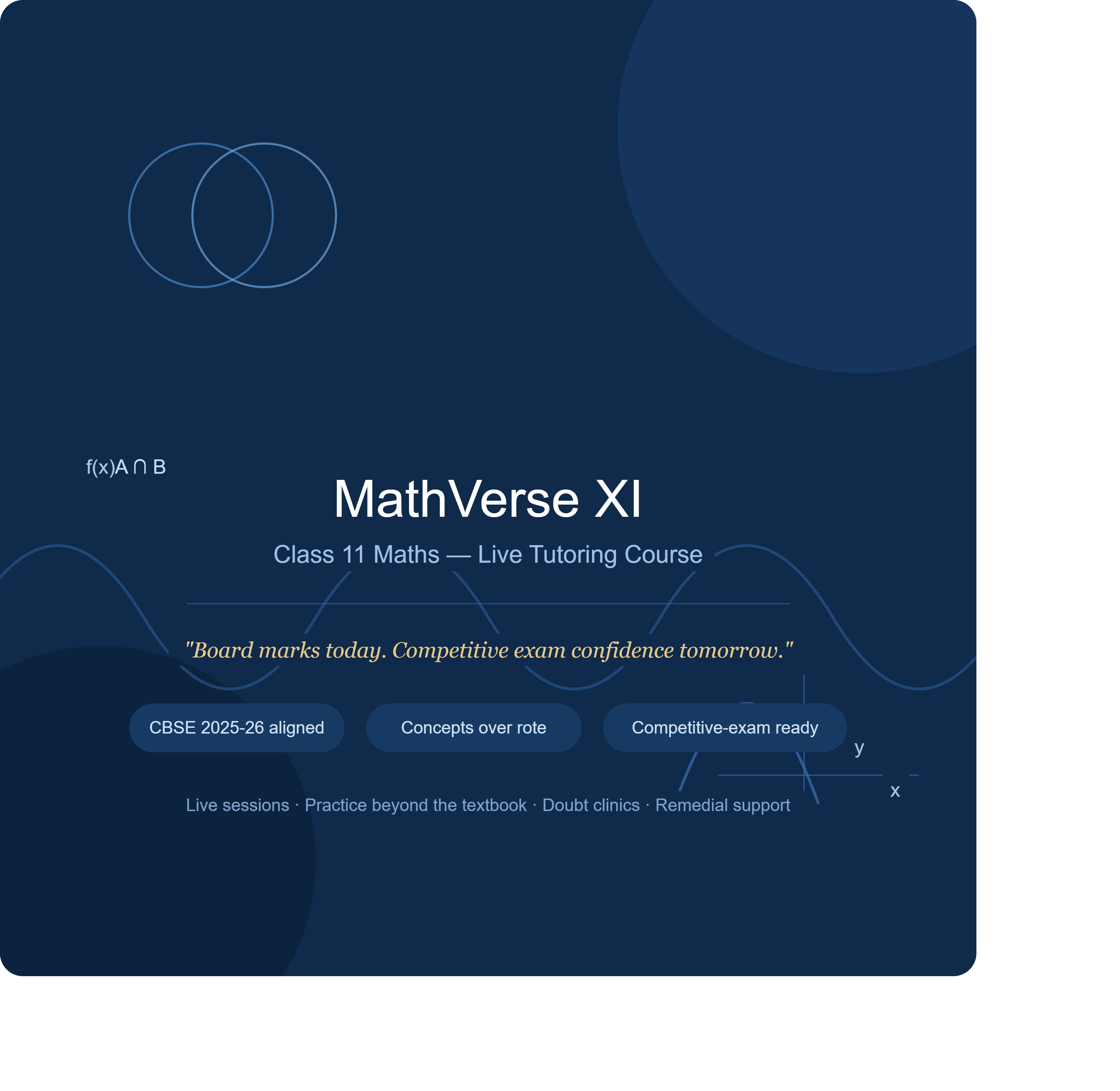 MathVerse XI - Class 11 Maths